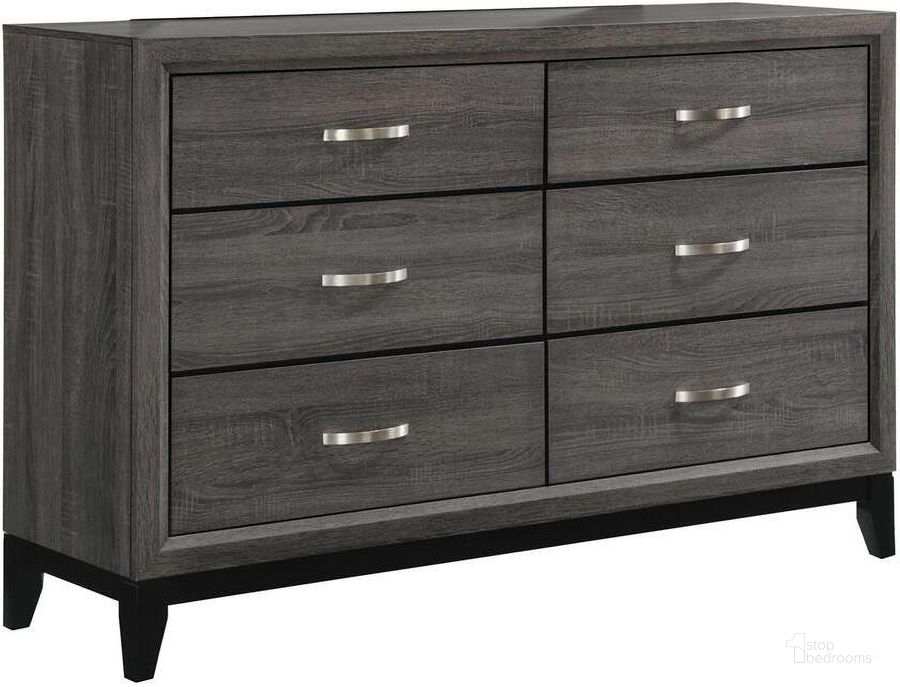 The appearance of Gabador Gray Dresser designed by Isaac Tahari in the transitional interior design. This gray piece of furniture  was selected by 1StopBedrooms from Gabador Collection to add a touch of cosiness and style into your home. Sku: 212423. Material: Wood. Product Type: Dresser. Image1