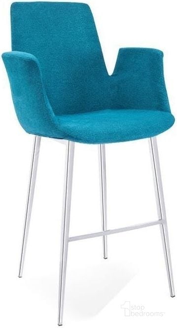 The appearance of Gabriella Blue Bar Stool designed by Bellini Modern Living in the modern / contemporary interior design. This blue piece of furniture  was selected by 1StopBedrooms from Gabriella Collection to add a touch of cosiness and style into your home. Sku: Gabriella-B BLU. Product Type: Barstool.