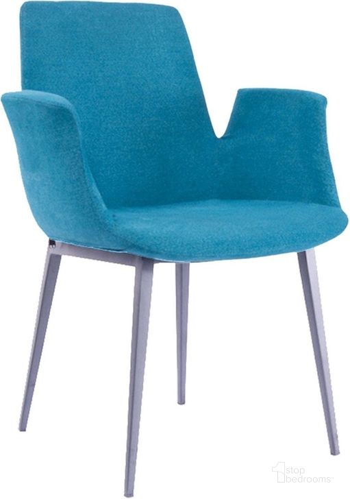 The appearance of Gabriella Blue Dining Chair designed by Bellini Modern Living in the modern / contemporary interior design. This blue piece of furniture  was selected by 1StopBedrooms from Gabriella Collection to add a touch of cosiness and style into your home. Sku: Gabriella-DC BLU. Product Type: Dining Chair. Image1
