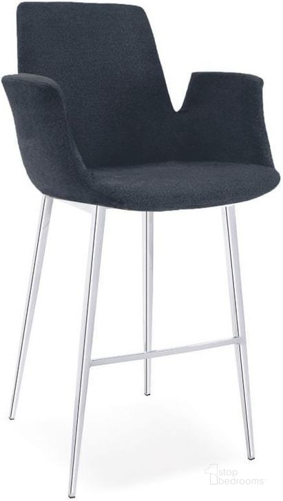 The appearance of Gabriella Charcoal Bar Stool designed by Bellini Modern Living in the modern / contemporary interior design. This charcoal piece of furniture  was selected by 1StopBedrooms from Gabriella Collection to add a touch of cosiness and style into your home. Sku: Gabriella-B CGY. Product Type: Barstool.
