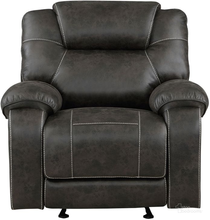 The appearance of Gainesville Glider Reclining Chair In Brown designed by Homelegance in the transitional interior design. This brown piece of furniture  was selected by 1StopBedrooms from Gainesville Collection to add a touch of cosiness and style into your home. Sku: 8560PM-1. Material: Microfiber. Product Type: Reclining Chair. Image1