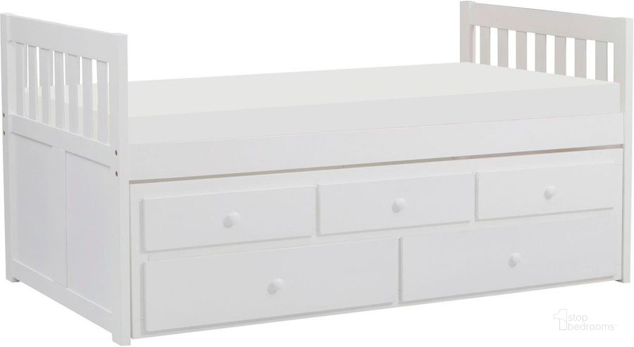 The appearance of Galen White Twin Panel Storage Trundle Bed designed by Homelegance in the transitional interior design. This white piece of furniture  was selected by 1StopBedrooms from Galen Collection to add a touch of cosiness and style into your home. Sku: B2053PRW-1;B2053PRW-2. Bed Type: Storage Bed. Material: Wood. Product Type: Storage Bed. Bed Size: Twin. Image1