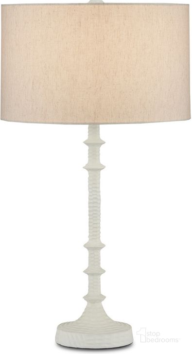The appearance of Gallo White Table Lamp designed by Currey & Company in the modern / contemporary interior design. This white piece of furniture  was selected by 1StopBedrooms from Gallo Collection to add a touch of cosiness and style into your home. Sku: 6000-0868. Material: Aluminum. Product Type: Table Lamp. Image1
