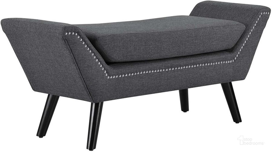 The appearance of Gambol Upholstered Fabric Bench In Gray designed by Modway in the modern / contemporary interior design. This gray piece of furniture  was selected by 1StopBedrooms from Gambol Collection to add a touch of cosiness and style into your home. Sku: EEI-2575-GRY. Product Type: Bench. Material: Plywood. Image1