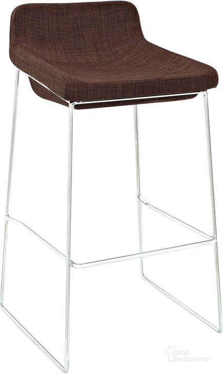 The appearance of Garner Bar Stool In Brown designed by Modway in the modern / contemporary interior design. This brown piece of furniture  was selected by 1StopBedrooms from Garner Collection to add a touch of cosiness and style into your home. Sku: EEI-1029-BRN. Product Type: Barstool. Material: Foam. Image1