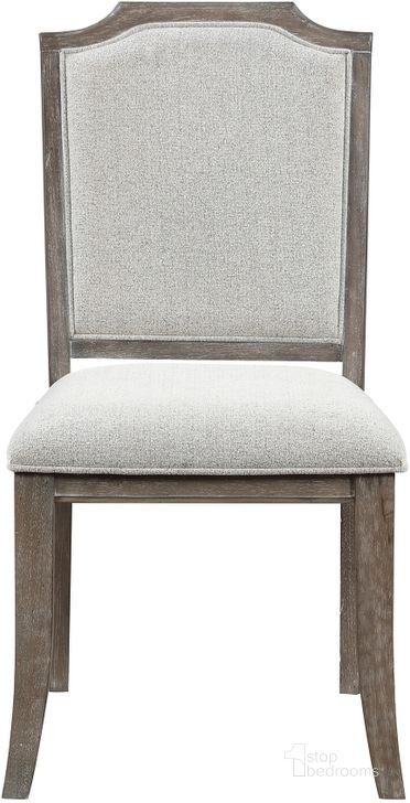 The appearance of Garner Dining Side Chair In Gray and Brown designed by Homelegance in the traditional interior design. This brown and gray piece of furniture  was selected by 1StopBedrooms from Garner Collection to add a touch of cosiness and style into your home. Sku: 5827S. Product Type: Side Chair. Material: Chenille. Image1