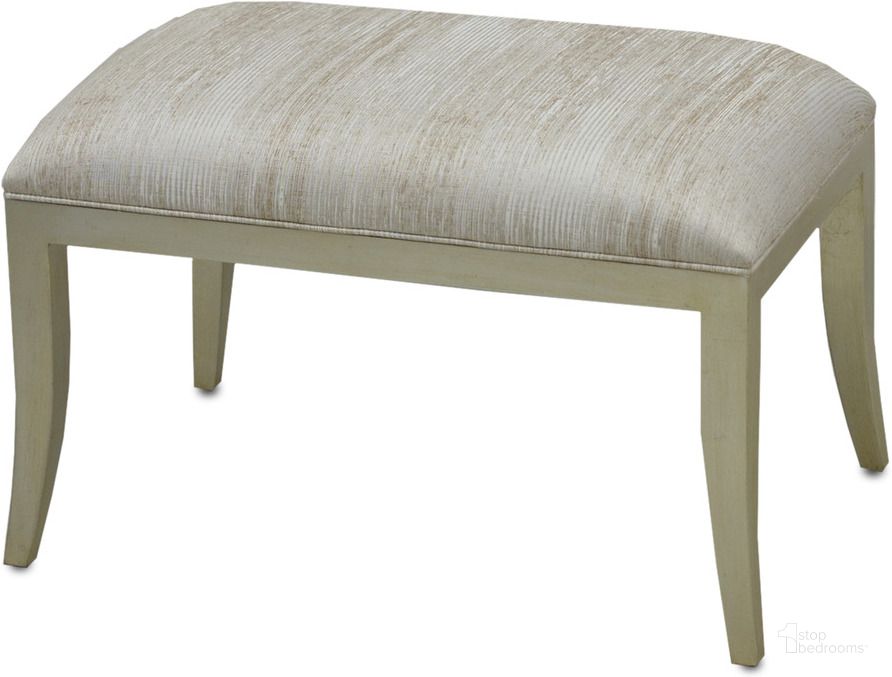 The appearance of Garson Silver Ottoman designed by Currey & Company in the modern / contemporary interior design. This silver piece of furniture  was selected by 1StopBedrooms from Garson Collection to add a touch of cosiness and style into your home. Sku: 7000-0652. Material: Wood. Product Type: Ottoman. Image1