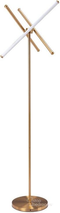 The appearance of Garza Floor Lamp In Brass designed by Zuo Modern in the modern / contemporary interior design. This brass piece of furniture  was selected by 1StopBedrooms from Garza Collection to add a touch of cosiness and style into your home. Sku: 56140. Material: Steel. Product Type: Floor Lamp. Image1