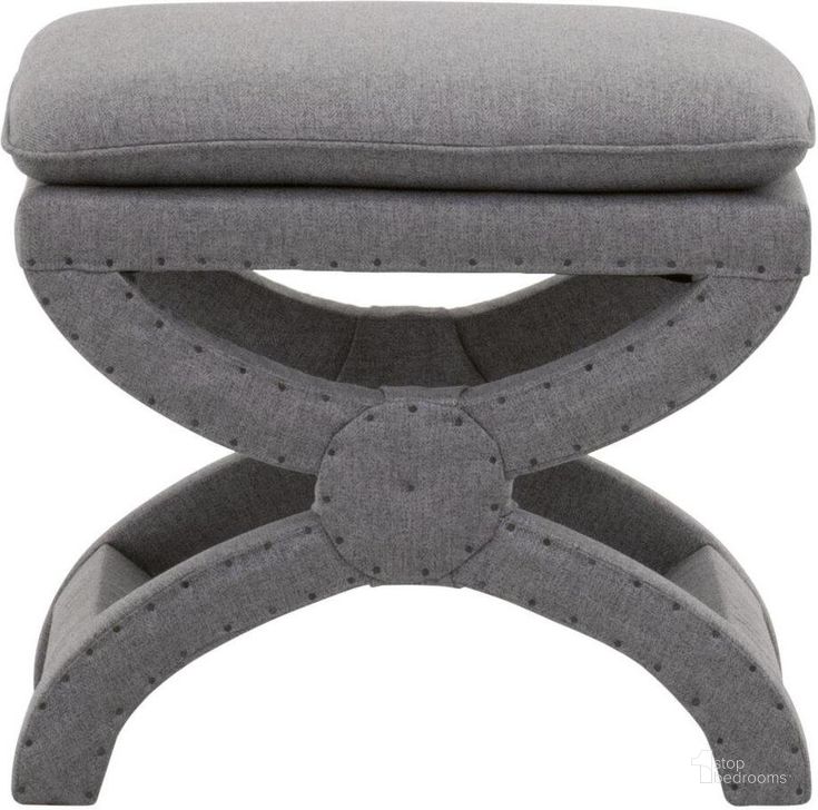 The appearance of Gaston Ottoman 6437UP.EGRY-BT designed by Essentials For Living in the country / farmhouse interior design. This gray piece of furniture  was selected by 1StopBedrooms from Essentials Collection to add a touch of cosiness and style into your home. Sku: 6437UP.EGRY-BT. Product Type: Ottoman. Material: Plywood. Image1