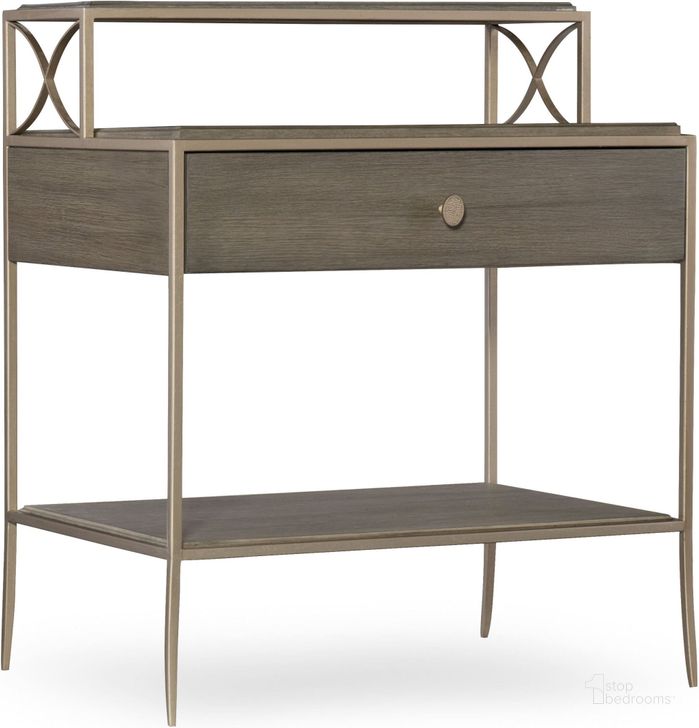 The appearance of Elixir Soft Gray 1 Drawer Leg Nightstand designed by Hooker in the modern / contemporary interior design. This brown piece of furniture  was selected by 1StopBedrooms from Elixir Collection to add a touch of cosiness and style into your home. Sku: 5990-90116-DKW. Material: Wood. Product Type: Nightstand.