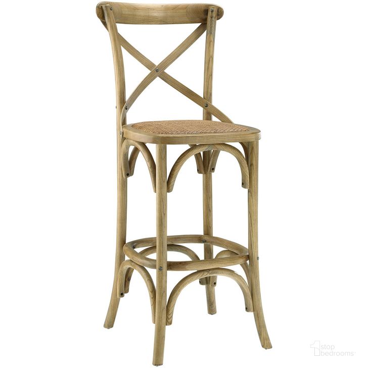 The appearance of Gear Bar Stool In Natural designed by Modway in the  interior design. This natural piece of furniture  was selected by 1StopBedrooms from Gear Collection to add a touch of cosiness and style into your home. Sku: EEI-1540-NAT. Material: Rattan. Product Type: Barstool. Image1