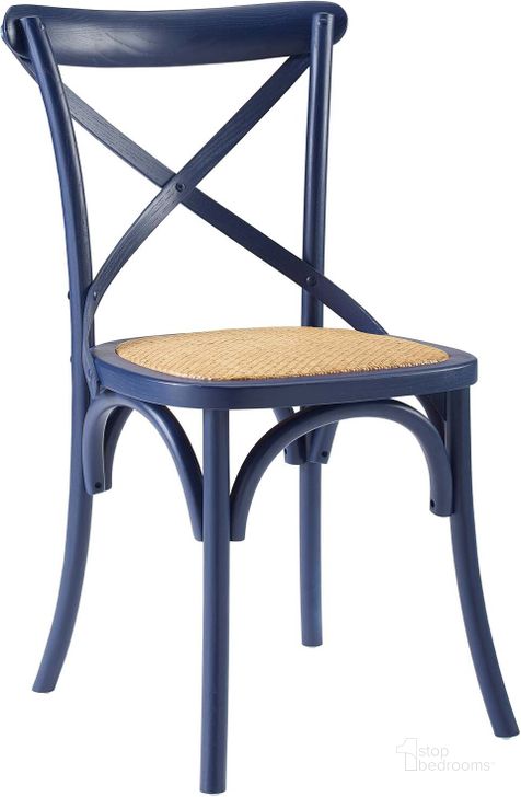 The appearance of Gear Dining Side Chair EEI-1541-MID designed by Modway in the modern / contemporary interior design. This midnight blue piece of furniture  was selected by 1StopBedrooms from Gear Collection to add a touch of cosiness and style into your home. Sku: EEI-1541-MID. Material: Wood. Product Type: Side Chair. Image1