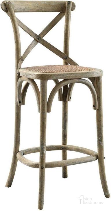 The appearance of Gear Gray Counter Stool designed by Modway in the modern / contemporary interior design. This gray piece of furniture  was selected by 1StopBedrooms from Gear Collection to add a touch of cosiness and style into your home. Sku: EEI-5667-GRY. Material: Wood. Product Type: Barstool. Image1