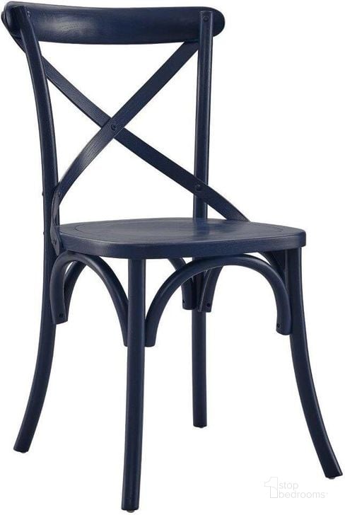 The appearance of Gear Midnight Blue Dining Side Chair designed by Modway in the modern / contemporary interior design. This midnight blue piece of furniture  was selected by 1StopBedrooms from Gear Collection to add a touch of cosiness and style into your home. Sku: EEI-5564-MID. Material: Wood. Product Type: Dining Chair. Image1