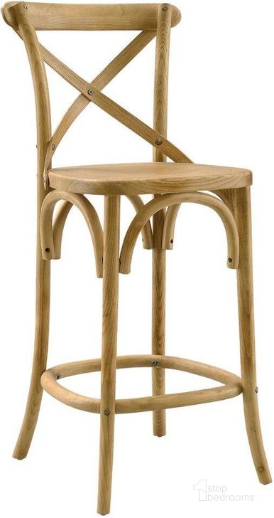 The appearance of Gear Natural Counter Stool EEI-5562-NAT designed by Modway in the modern / contemporary interior design. This natural piece of furniture  was selected by 1StopBedrooms from Gear Collection to add a touch of cosiness and style into your home. Sku: EEI-5562-NAT. Material: Wood. Product Type: Barstool. Image1