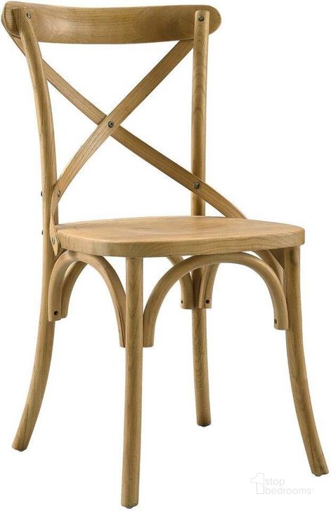The appearance of Gear Natural Dining Side Chair designed by Modway in the modern / contemporary interior design. This natural piece of furniture  was selected by 1StopBedrooms from Gear Collection to add a touch of cosiness and style into your home. Sku: EEI-5564-NAT. Material: Wood. Product Type: Dining Chair. Image1