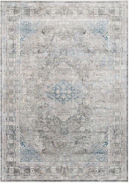 The appearance of Gemma Silver/Blue Rug GEMAGEM-05SIBB2879 designed by Loloi Rugs in the traditional interior design. This silver and blue piece of furniture  was selected by 1StopBedrooms from Gemma Collection to add a touch of cosiness and style into your home. Sku: GEMAGEM-05SIBB2879. Product Type: Rug. Material: Acrylic. Image1