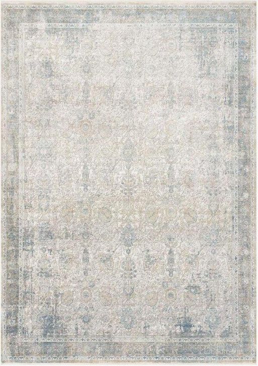 The appearance of Gemma Sky/Ivory Rug GEMAGEM-02SCIV2879 designed by Loloi Rugs in the traditional interior design. This ivory and sky piece of furniture  was selected by 1StopBedrooms from Gemma Collection to add a touch of cosiness and style into your home. Sku: GEMAGEM-02SCIV2879. Product Type: Rug. Material: Acrylic. Image1