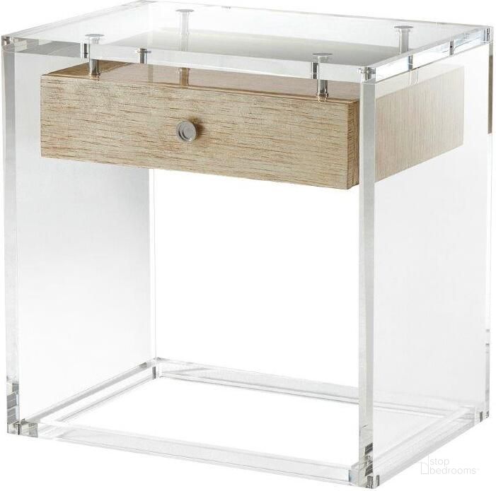 The appearance of Generation Silver Fall Side Table designed by Theodore Alexander in the transitional interior design. This  piece of furniture  was selected by 1StopBedrooms from Theodore Alexander Collection to add a touch of cosiness and style into your home. Sku: 5051-004. Product Type: Side Table. Material: Acrylic.