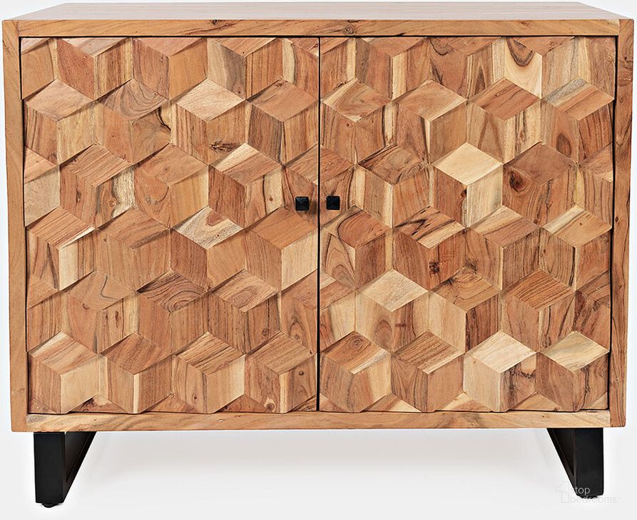 The appearance of Geometrix Accent Cabinet In Natural 1995-43 designed by Jofran in the transitional interior design. This natural piece of furniture  was selected by 1StopBedrooms from Geometrix Collection to add a touch of cosiness and style into your home. Sku: 1995-43. Material: Wood. Product Type: Accent Cabinet. Image1