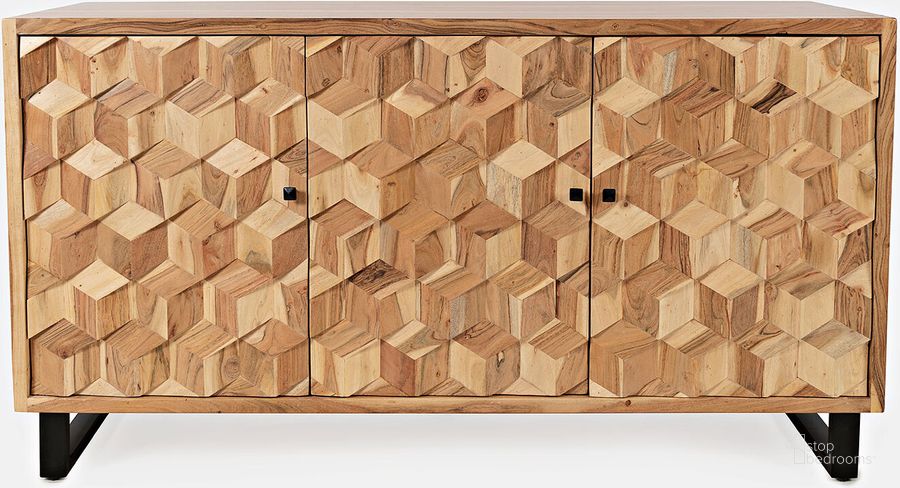 The appearance of Geometrix Accent Cabinet In Natural 1995-63 designed by Jofran in the modern / contemporary interior design. This natural piece of furniture  was selected by 1StopBedrooms from Geometrix Collection to add a touch of cosiness and style into your home. Sku: 1995-63. Material: Wood. Product Type: Accent Cabinet. Image1