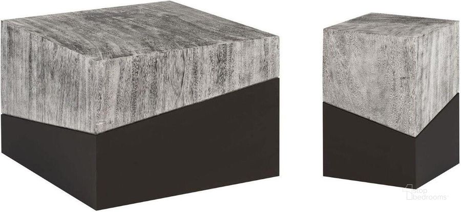The appearance of Geometry Grey Stone Occasional Table Set designed by Phillips Collection in the modern / contemporary interior design. This gray piece of furniture  was selected by 1StopBedrooms from Geometry Collection to add a touch of cosiness and style into your home. Sku: TH97555;TH97560. Material: Wood. Product Type: Occasional Table Set.