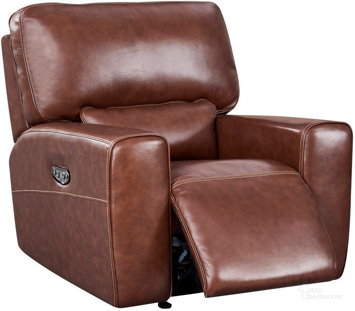 The appearance of Georgetowne Broadway Power Reclining with Adjustable Headrest Glider Recliner In Brown designed by Leather Italia USA in the traditional interior design. This brown piece of furniture  was selected by 1StopBedrooms from Georgetowne Collection to add a touch of cosiness and style into your home. Sku: 1669-EH9049G-018540LV. Material: Leather. Product Type: Reclining Chair. Image1
