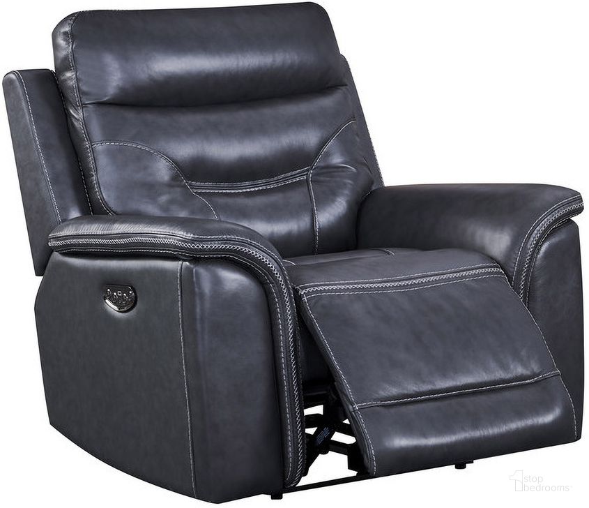 The appearance of Georgetowne Bullard Power Reclining with Adjustable Headrest Chair In Gray designed by Leather Italia USA in the traditional interior design. This gray piece of furniture  was selected by 1StopBedrooms from Georgetowne Collection to add a touch of cosiness and style into your home. Sku: 1669-EH5194-011095LV. Material: Leather. Product Type: Reclining Chair. Image1