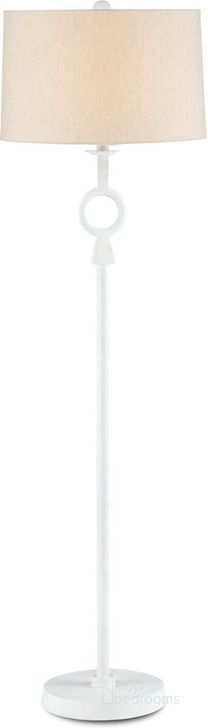 The appearance of Germaine White Floor Lamp designed by Currey & Company in the modern / contemporary interior design. This white piece of furniture  was selected by 1StopBedrooms from Germaine Collection to add a touch of cosiness and style into your home. Sku: 8000-0092. Material: Aluminum. Product Type: Floor Lamp. Image1