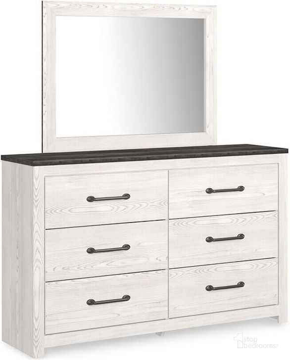 The appearance of Gerridan Dresser and Mirror In White/Gray designed by Signature Design by Ashley in the transitional interior design. This white/gray piece of furniture  was selected by 1StopBedrooms from Gerridan Collection to add a touch of cosiness and style into your home. Sku: B1190-31;B1190-36. Material: Wood. Product Type: Dresser and Mirror. Image1