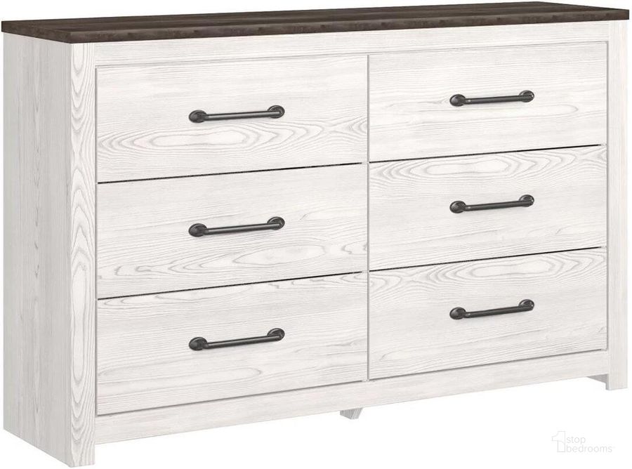 The appearance of Gerridan White/Gray Dresser designed by Signature Design by Ashley in the transitional interior design. This white/gray piece of furniture  was selected by 1StopBedrooms from Gerridan Collection to add a touch of cosiness and style into your home. Sku: B1190-31. Material: Wood. Product Type: Dresser. Image1