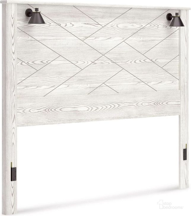 The appearance of Gerridan White King Panel Headboard Only designed by Signature Design by Ashley in the transitional interior design. This white piece of furniture  was selected by 1StopBedrooms from Gerridan Collection to add a touch of cosiness and style into your home. Sku: B1190-58. Material: Wood. Product Type: Headboard. Bed Size: King. Image1