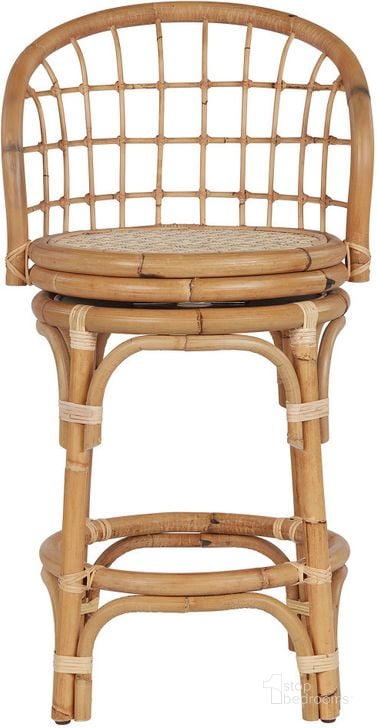 The appearance of Getaway Natural Rattan Rattan Counter Stool designed by Universal in the transitional interior design. This natural rattan piece of furniture  was selected by 1StopBedrooms from Getaway Collection to add a touch of cosiness and style into your home. Sku: U033E602. Product Type: Barstool. Image1