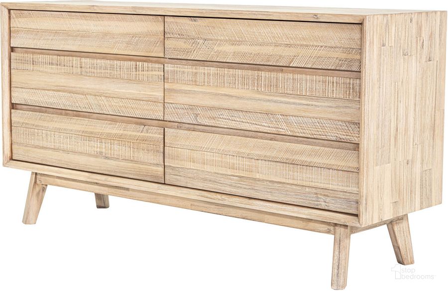 The appearance of Gia 6 Drawer Dresser designed by LH Imports in the modern / contemporary interior design. This brown and grey piece of furniture  was selected by 1StopBedrooms from Gia Collection to add a touch of cosiness and style into your home. Sku: GIA006. Material: Wood. Product Type: Dresser. Image1