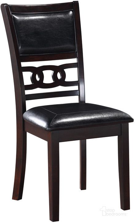 The appearance of Gia Ebony Dining Chair Set Of 2 designed by New Classic in the transitional interior design. This black piece of furniture  was selected by 1StopBedrooms from Gia Collection to add a touch of cosiness and style into your home. Sku: D1701-20-EBY. Product Type: Dining Chair. Image1