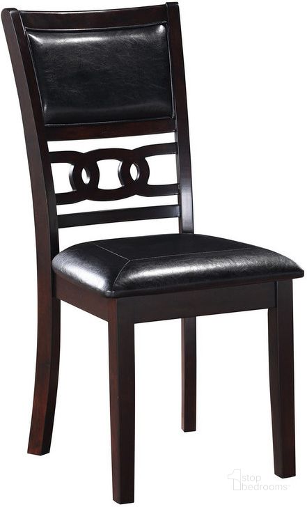 The appearance of Gia Ebony Dining Chair designed by New Classic in the transitional interior design. This black piece of furniture  was selected by 1StopBedrooms from Gia Collection to add a touch of cosiness and style into your home. Sku: D1701-20-EBY. Product Type: Dining Chair. Image1