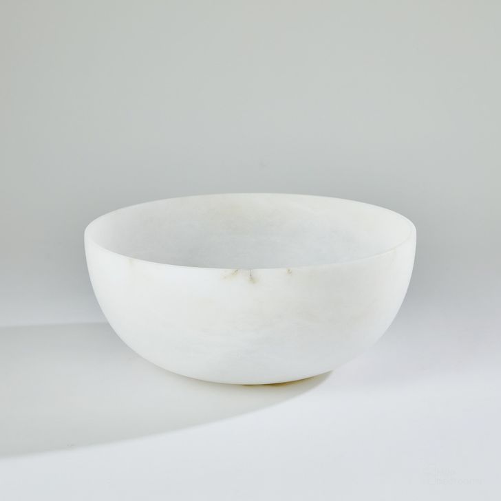The appearance of Giant Alabaster Bowl In White designed by Global Views in the modern / contemporary interior design. This white piece of furniture  was selected by 1StopBedrooms from Giant Collection to add a touch of cosiness and style into your home. Sku: 3.31749. Product Type: Bowl. Material: Alabaster. Image1