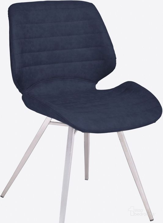The appearance of Gina Dark Blue Dining Chair Set of 2 designed by Bellini Modern Living in the modern / contemporary interior design. This blue piece of furniture  was selected by 1StopBedrooms from Gina Collection to add a touch of cosiness and style into your home. Sku: Gina-DC DKB. Product Type: Dining Chair. Image1