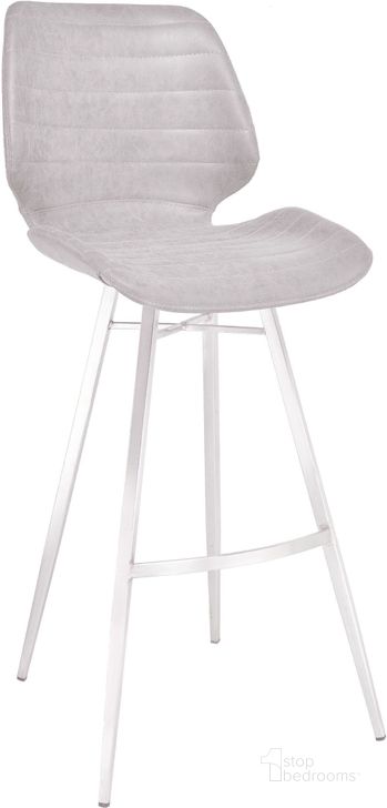 The appearance of Gina Light Grey Bar Stool designed by Bellini Modern Living in the modern / contemporary interior design. This gray piece of furniture  was selected by 1StopBedrooms from Gina Collection to add a touch of cosiness and style into your home. Sku: Gina-B LGY. Product Type: Barstool. Image1