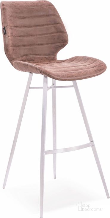 The appearance of Gina Vintage Brown Counter Stool designed by Bellini Modern Living in the modern / contemporary interior design. This brown piece of furniture  was selected by 1StopBedrooms from Gina Collection to add a touch of cosiness and style into your home. Sku: Gina-C BRW. Product Type: Barstool.