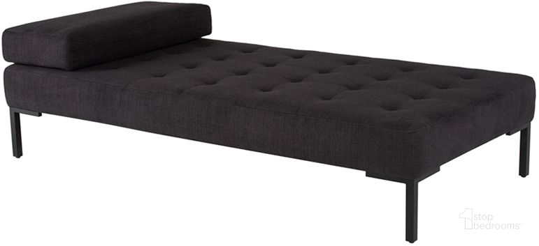 The appearance of Giulia Coal Fabric Daybed Sofa designed by Nuevo in the modern / contemporary interior design. This coal piece of furniture  was selected by 1StopBedrooms from Giulia Collection to add a touch of cosiness and style into your home. Sku: HGSC640. Bed Type: Daybed. Material: Fabric. Product Type: DayBed. Image1