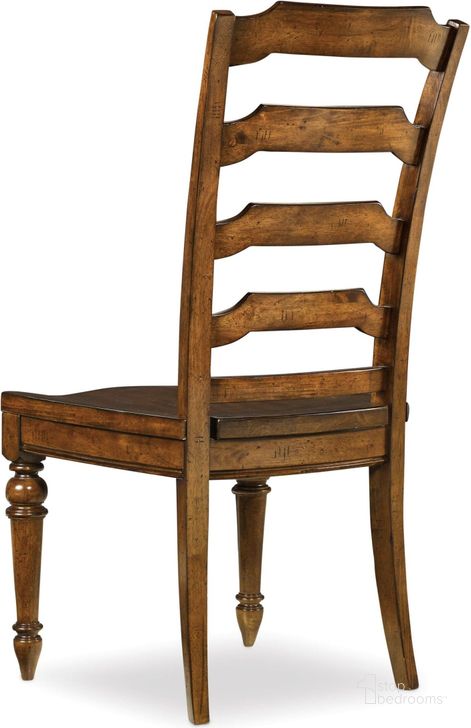 The appearance of Tynecastle Brown Ladderback Side Chair Set of 2 designed by Hooker in the traditional interior design. This brown piece of furniture  was selected by 1StopBedrooms from Tynecastle Collection to add a touch of cosiness and style into your home. Sku: 5323-75310. Material: Wood. Product Type: Side Chair. Image1