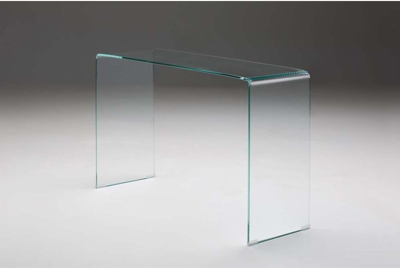 The appearance of Glacier Super Clear Glass Sofa Table designed by Mobital in the modern / contemporary interior design. This clear glass piece of furniture  was selected by 1StopBedrooms from Glacier Collection to add a touch of cosiness and style into your home. Sku: WSO-GLAC-GLAS-. Material: Glass. Product Type: Sofa Table. Image1