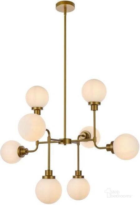 The appearance of Glade Brass Pendant Lighting 0qd24307593 designed by Isaac Tahari in the transitional interior design. This brass piece of furniture  was selected by 1StopBedrooms from Glade Collection to add a touch of cosiness and style into your home. Sku: LD7038D36BR. Material: Metal. Product Type: Pendant Lighting. Image1