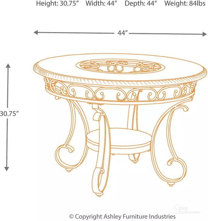Glambrey Round Dining Room Set by Ashley Furniture 1StopBedrooms