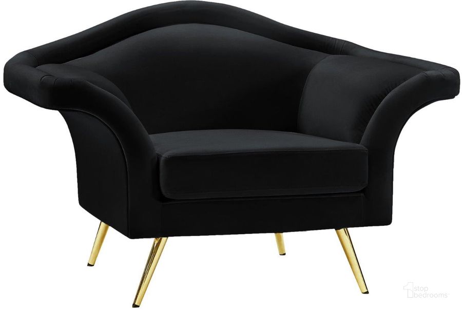 The appearance of Glanmire Black Velvet Chair designed by Furnique in the modern / contemporary interior design. This black piece of furniture  was selected by 1StopBedrooms from Glanmire Collection to add a touch of cosiness and style into your home. Sku: 607Black-C. Product Type: Chair. Material: Velvet. Image1