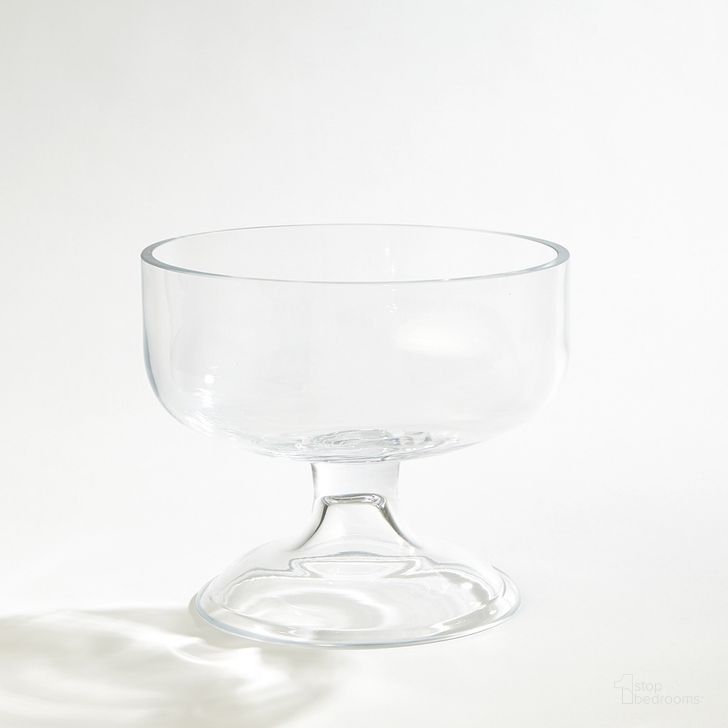 The appearance of Glass Compote In Clear designed by Global Views in the modern / contemporary interior design. This clear piece of furniture  was selected by 1StopBedrooms from Glass Collection to add a touch of cosiness and style into your home. Sku: 6.60576. Material: Glass. Product Type: Decorative Accessory. Image1