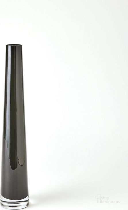 The appearance of Glass Tower Small Vase In Black designed by Global Views in the modern / contemporary interior design. This black piece of furniture  was selected by 1StopBedrooms from Glass Collection to add a touch of cosiness and style into your home. Sku: 6.60613. Material: Glass. Product Type: Vase. Image1