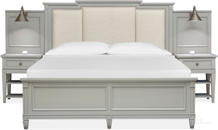 The appearance of Glenbrook Complete King Wall Bed With Upholstered Hb designed by Magnussen in the  interior design. This pebble piece of furniture  was selected by 1StopBedrooms from Glenbrook Collection to add a touch of cosiness and style into your home. Sku: B5668-05;B5668-05;B5668-05T;B5668-05T;B5668-54R;B5668-64F;B5668-65H. Material: Wood. Bed Size: King. Product Type: Wall Bed. Image1