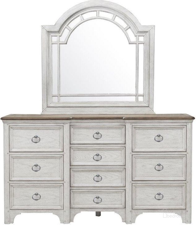 The appearance of Glendale Estates 10 Drawer Dresser In White designed by Pulaski in the country / farmhouse interior design. This white piece of furniture  was selected by 1StopBedrooms from  to add a touch of cosiness and style into your home. Sku: P166100. Product Type: Dresser. Material: Rubberwood. Image1